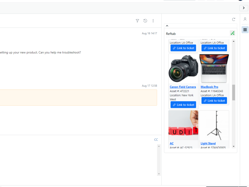 Reftab primary marketing image — Product and Project Management app on the Zendesk Marketplace